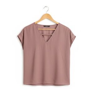 Shein Cap Sleeve Blouse Mauve
